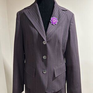 Anne Klein Pinstripe Two-Piece Pantsuit